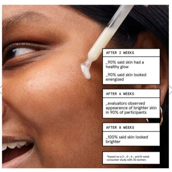 Glossier Super Glow Vitamin C + Magnesium Face Serum 30ml Brightening Skin Care - Picture 3 of 5